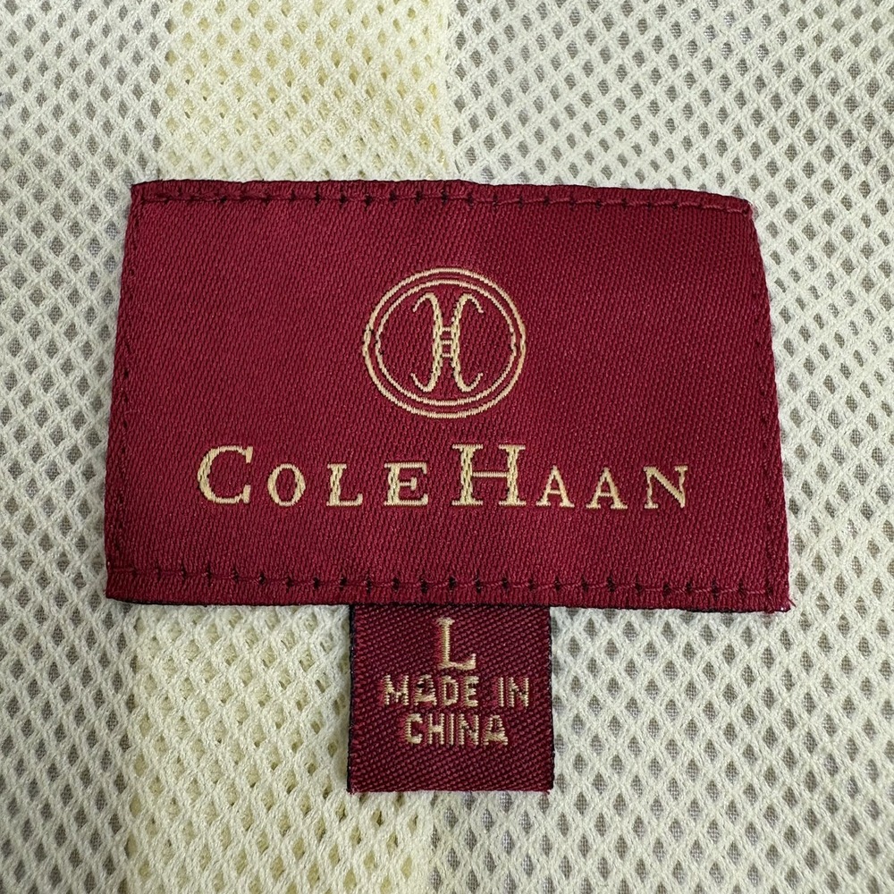 Cole Haan Men's Beige and Red Jacket Size Large Windbreaker Yachtwear - Picture 2 of 16